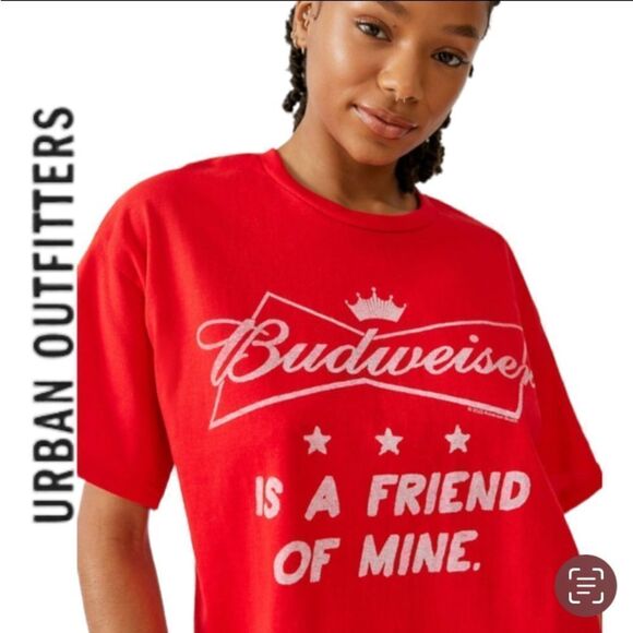 NEW Budweiser Beer Is A Friend Tee Junk Food UO Tee Shirt T-Shirt S - Picture 2 of 3